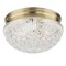 Westinghouse Fixture Ceiling Flush-Mount 60W 2-Light Classic 9.5In Antq Brs Clear Faceted Glass 6661000 - alternate 1